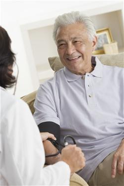 blood pressure being taken