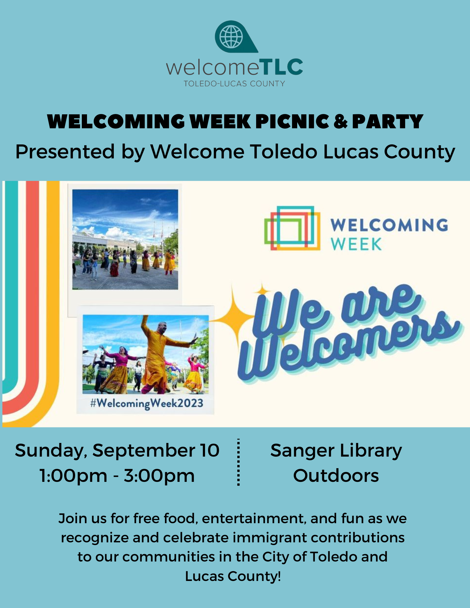 WELCOMING WEEK PICNIC and PARTY Presented by Welcome Toledo Lucas County
